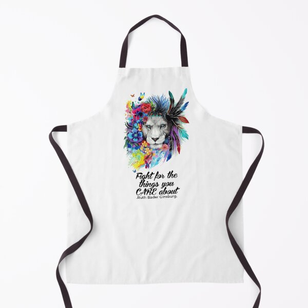Item preview, Colorful Lion Head | Fight for the Things You Care About Ruth Bader Quote | Notorious RBG designed and sold by SchlossInspire.