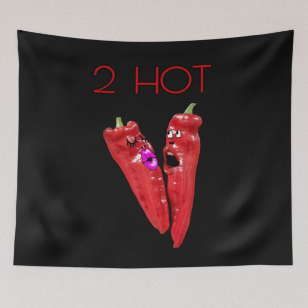 Item preview, 2 HOT - a hot couple - two pepperoni in love, photo design with lettering designed and sold by kikidu21.