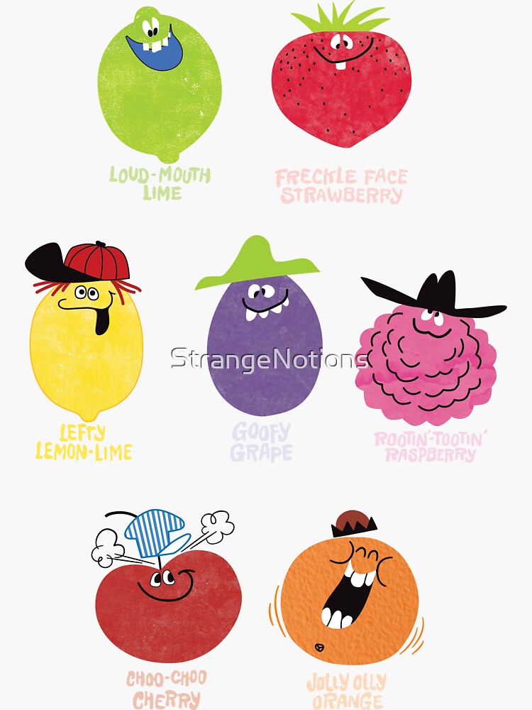 funny-face-drink-mix-character-group-sticker-for-sale-by