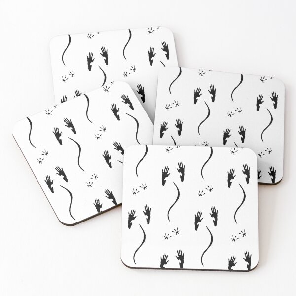 Item preview, Rat Tracks, Foot and Tail - Black designed and sold by NickKnackPrints.