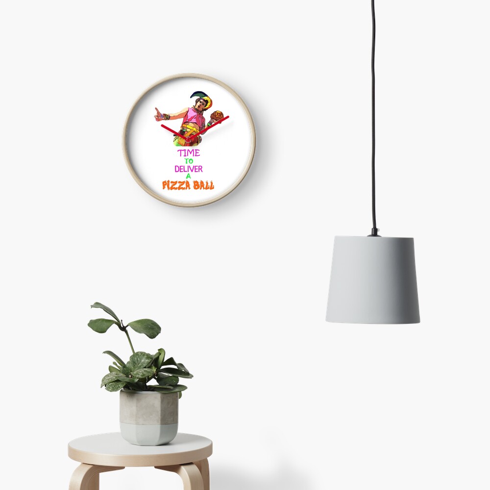 Time To Deliver A PIZZA BALL Clock