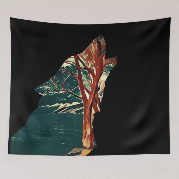 Item preview, Howling Wolf in Lake Tree designed and sold by Snilfen.
