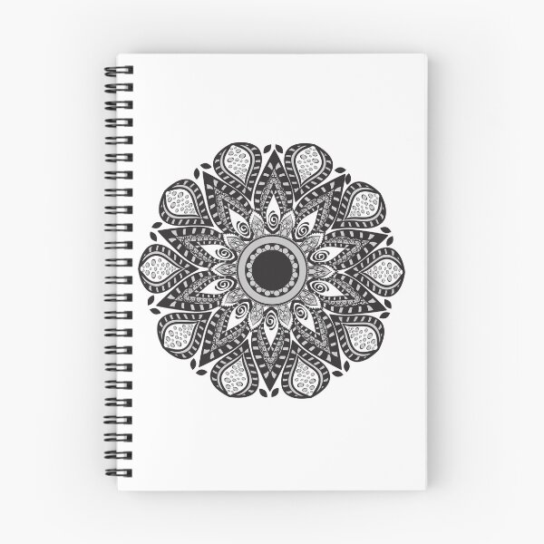 Artikelvorschau, Mandala Blume Schwarzweiss entworfen und verkauft von Archer25.