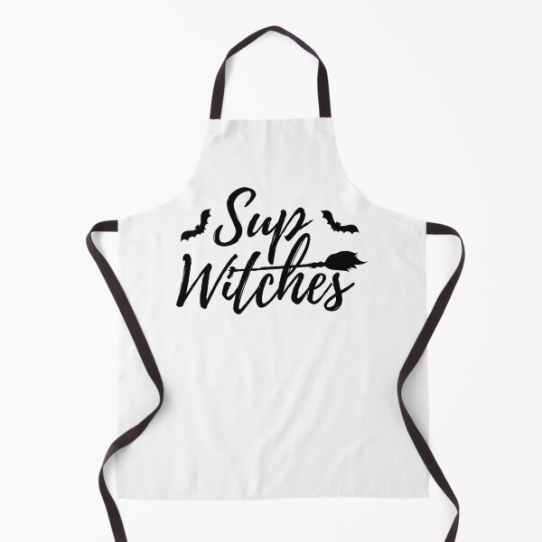 Item preview, Sup witches with broomstick and bats for the horror halloween season designed and sold by portrait4you.