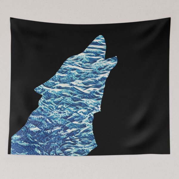 Item preview, Howling Wolf in the Ocean Waves designed and sold by Snilfen.