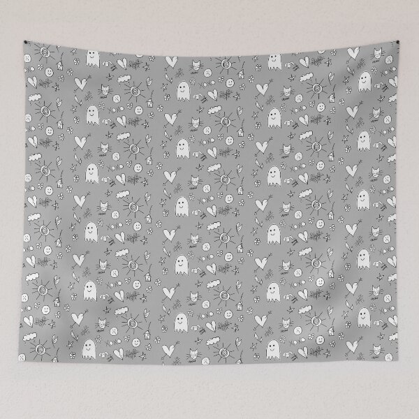 Item preview, Ignorant Tattoo Style Doodles with Hearts, Stars and TicTacToe designed and sold by 10pmCreations.