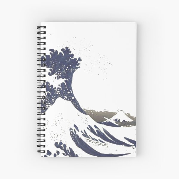 The Great #Wave off Kanagawa - Print by Hokusai - #GreatWave #Sea #Storm Spiral Notebook