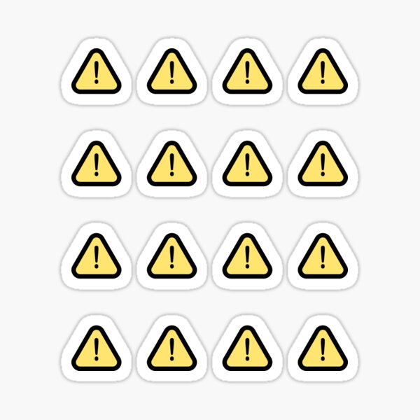 Small Warning Sign Yellow Sign Sticker