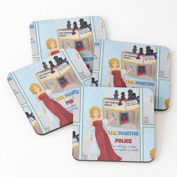 Item preview, the martini police - 50s ad - arctic monkeys ilustration designed and sold by ateneaatelier.