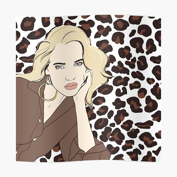 Blonde & Leopard Design Poster