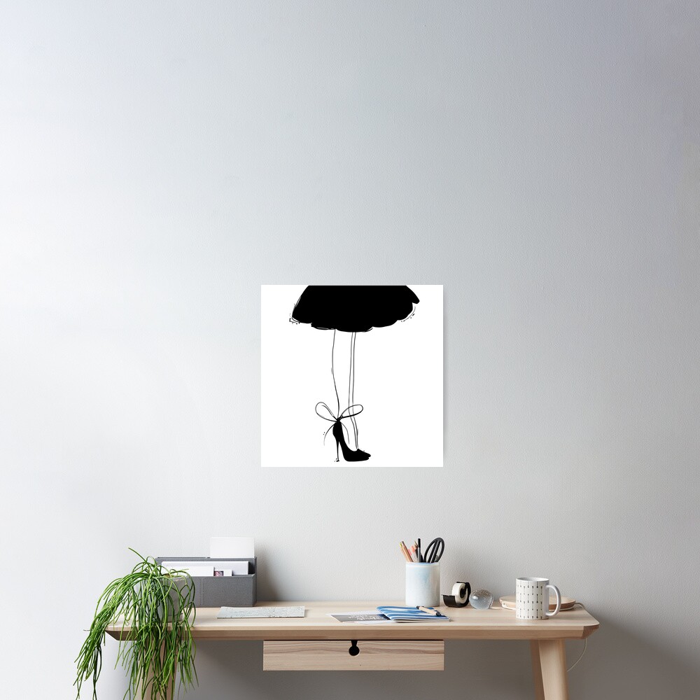 Black Dress Line Art Poster