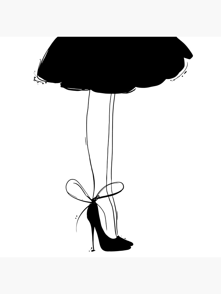 Black Dress Line Art by TapestryGirls