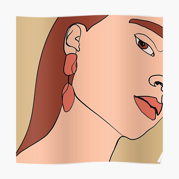 Girl Face Contemporary Poster