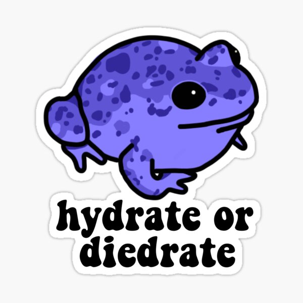 Hydrate or Diedrate Frog Sticker