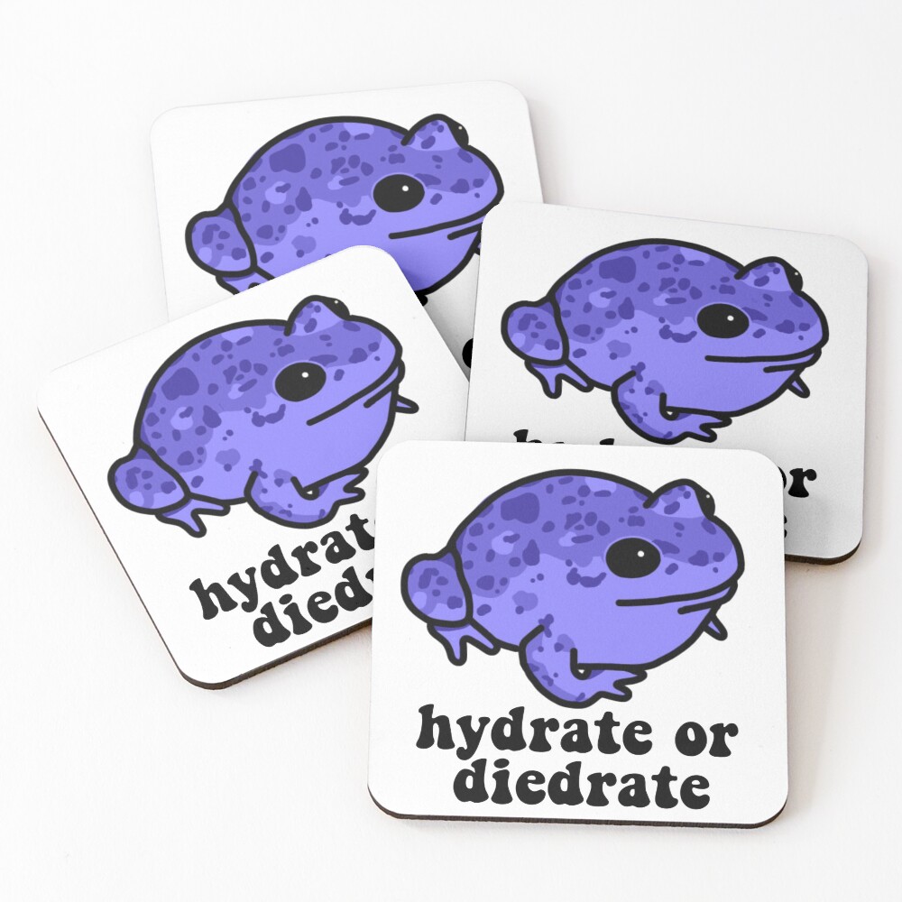 Hydrate or Diedrate Frog Coasters (Set of 4)