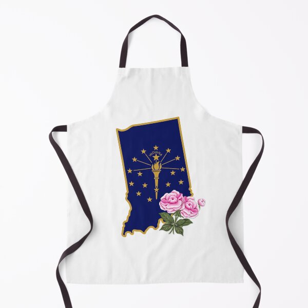 Item preview, State of Indiana Flag with State Flower Peony designed and sold by Gsallicat.