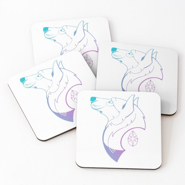 Item preview, Celestial Wolf in Rainbow designed and sold by TessCardinalArt.