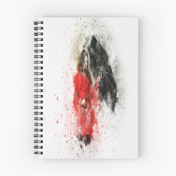 Item preview, Red Raincoat Watercolor Woman designed and sold by Alladin7.
