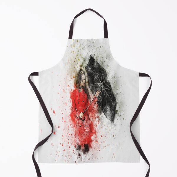 Item preview, Red Raincoat Watercolor Woman designed and sold by Alladin7.