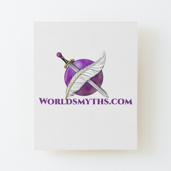 Worldsmyths Logo with Text Wood Mounted Print
