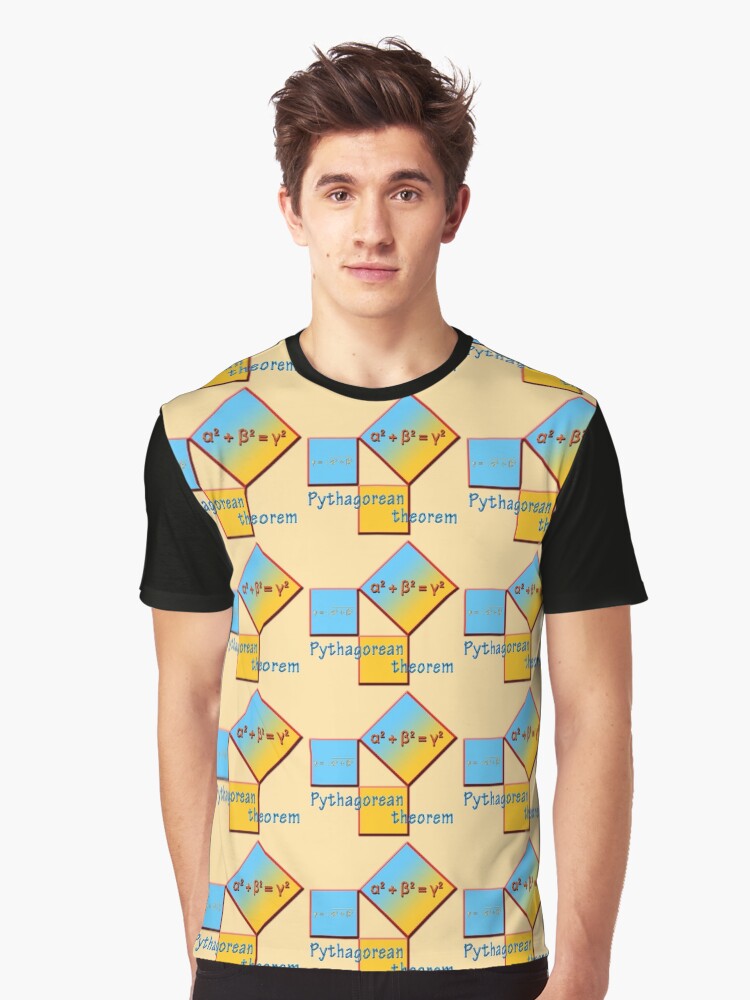 Thumbnail 1 of 5, Graphic T-Shirt, Pythagorean theorem designed and sold by 3dgartstudio.