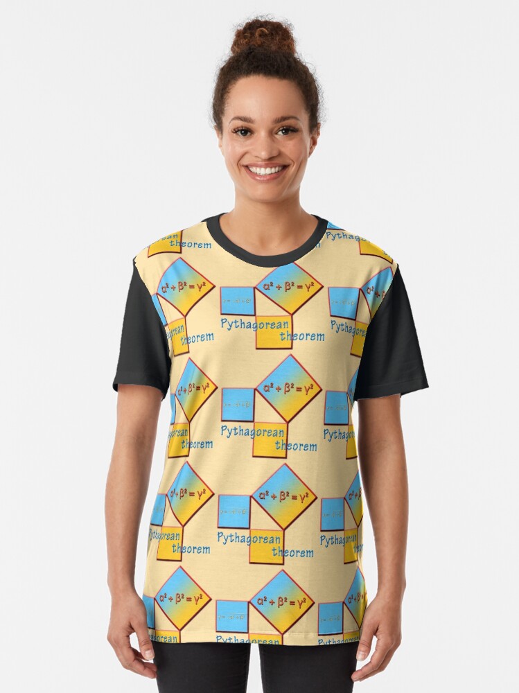 Thumbnail 2 of 5, Graphic T-Shirt, Pythagorean theorem designed and sold by 3dgartstudio.