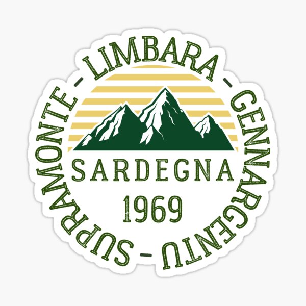 Mountain Ranges Sardinia, Italy Sticker