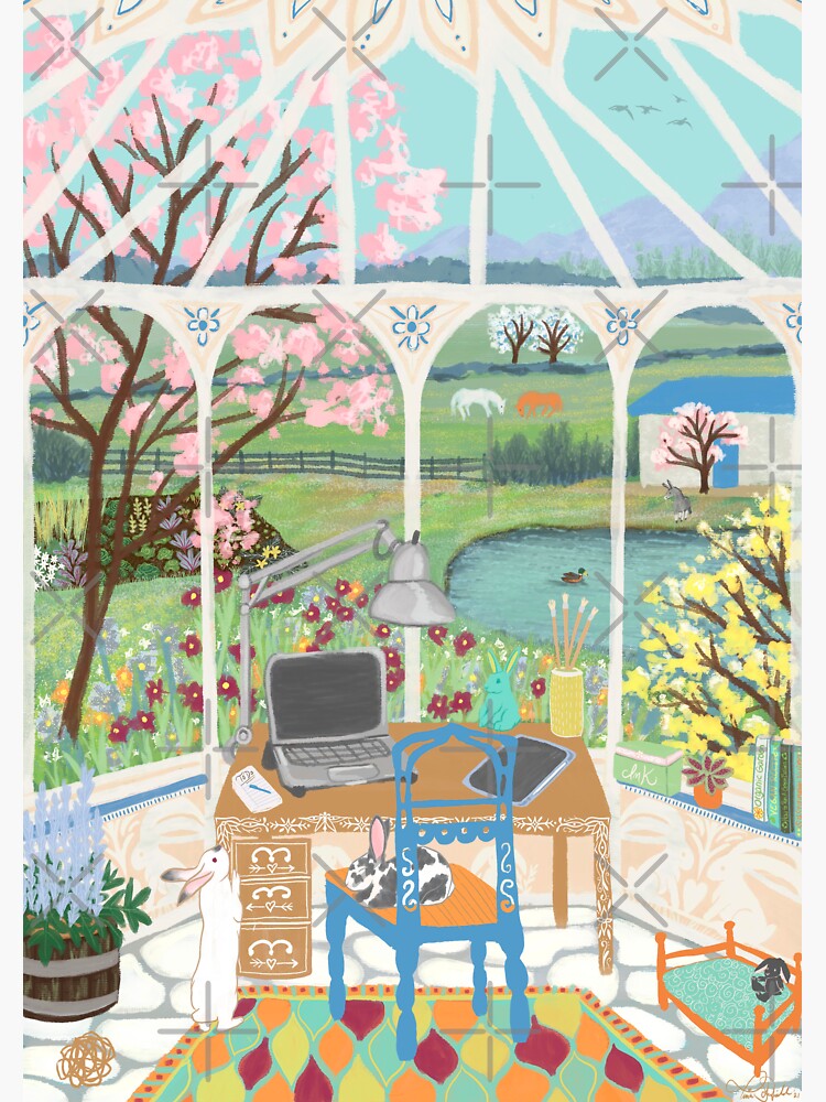 The Homestead Studio - Art Studio Greenhouse Gardening Life by tinaschofield