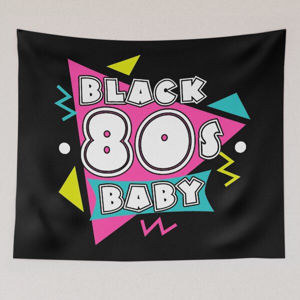 Item preview, Black 80s Baby Retro Vintage Birthday designed and sold by blackartmatters.