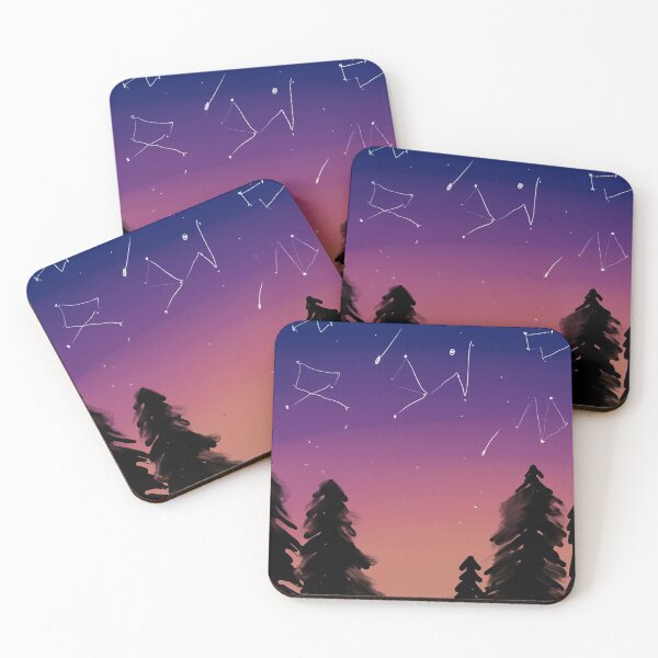 Item preview, galaxy pine tree pattern  designed and sold by HibiscusHeron.