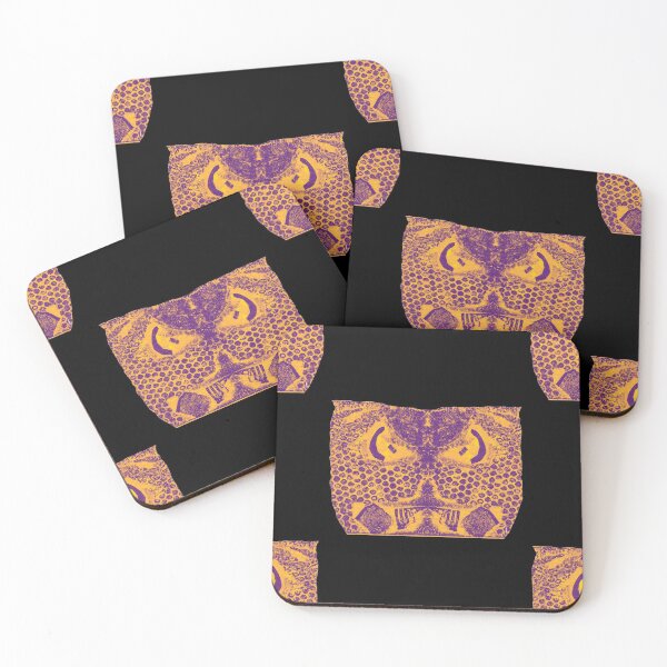 Item preview, Handmade Paper Stamped Owl Golden Yellow designed and sold by Designs By YL.