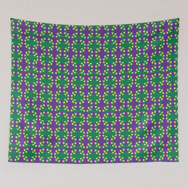 Item preview, Abstract Yellow Squared Dots Pattern on Purple designed and sold by Sendreka.