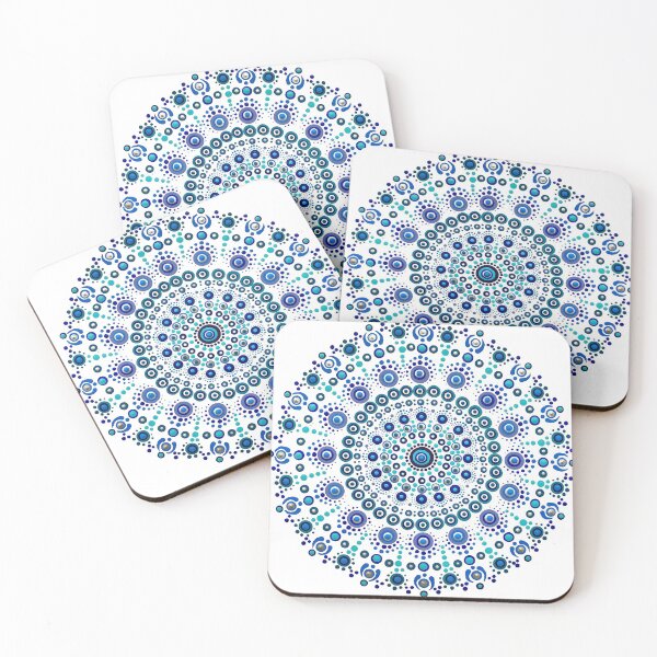 Item preview, Shades of Blue Mandala designed and sold by DotLovingSue.