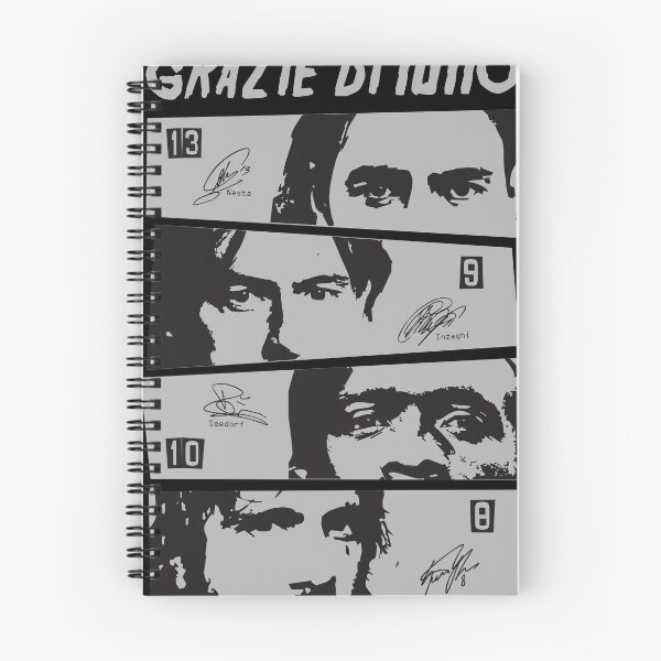 Item preview, Grazie Di Tutto - Nesta Inzaghi, Seedorf, Gattuso, Ambrosini (Black Version) designed and sold by RB1899.