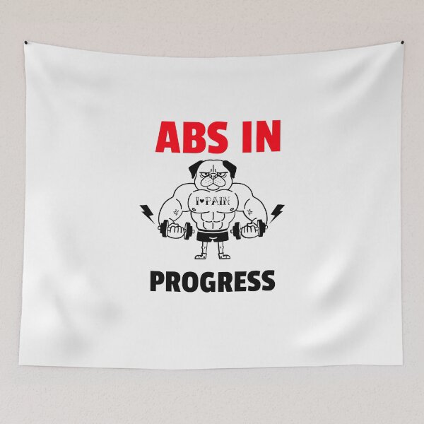 Item preview, abs in progress funny workout gift idea for mom dad and siblings designed and sold by POPLIN ⭐ ⭐ ⭐ ⭐ ⭐.