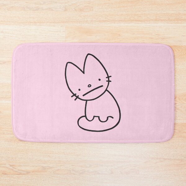 Item preview, Fennec Cat - Black Line on Marshmallow Pink designed and sold by ImperfectLife.
