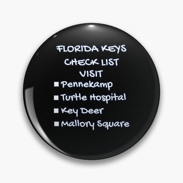 Item preview, Florida Keys Check List - Places to Visit Pennekamp Turtle Hospital Key Deer Mallory Square Black designed and sold by KeysTreasures.