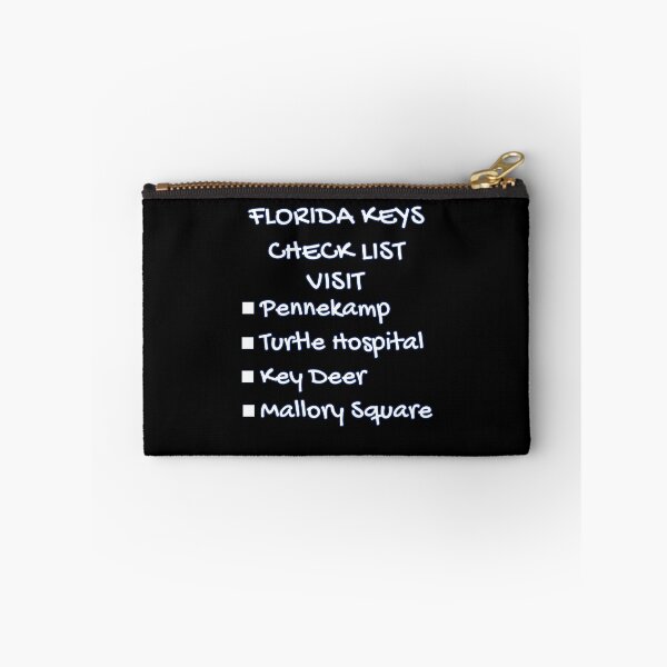 Item preview, Florida Keys Check List - Places to Visit Pennekamp Turtle Hospital Key Deer Mallory Square Black designed and sold by KeysTreasures.