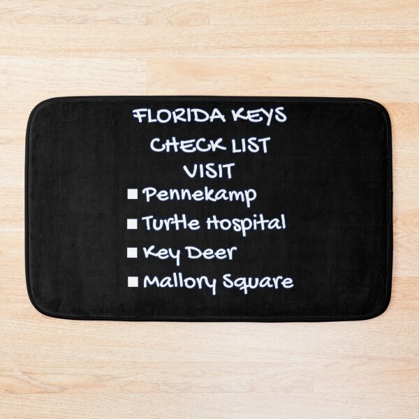 Item preview, Florida Keys Check List - Places to Visit Pennekamp Turtle Hospital Key Deer Mallory Square Black designed and sold by KeysTreasures.