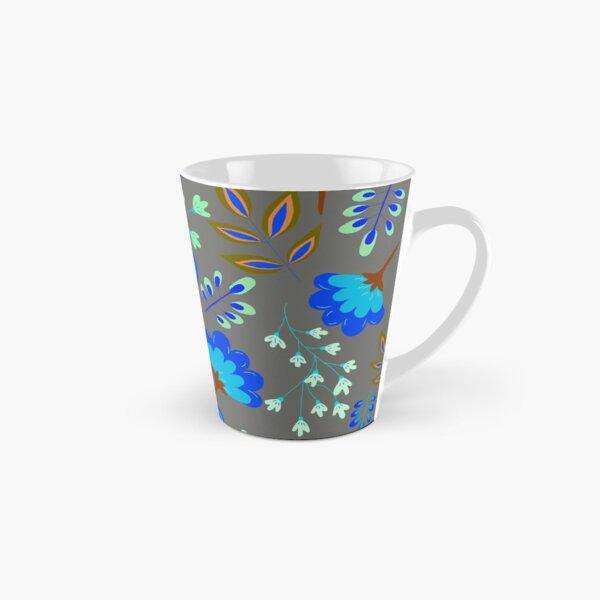 Vista previa del artículo con la obra «Flores folclóricas - azul», diseñado y vendido por Nellene.