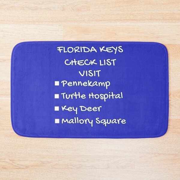 Item preview, Florida Keys Check List - Places to Visit Pennekamp Turtle Hospital Key Deer Mallory Square Blue designed and sold by KeysTreasures.