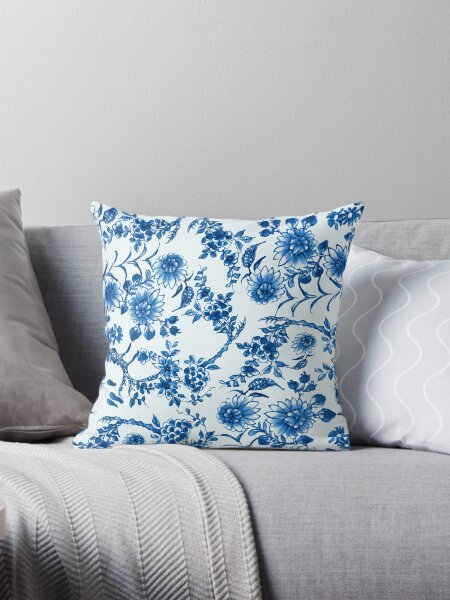 Blue Willow Pillows Cushions for Sale Redbubble