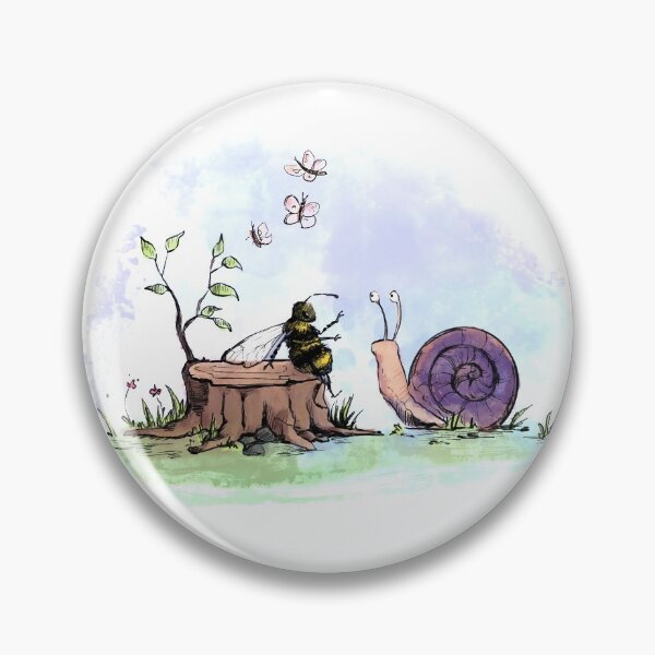 Item preview, Bee with Friend Snail designed and sold by lauradoestheart.
