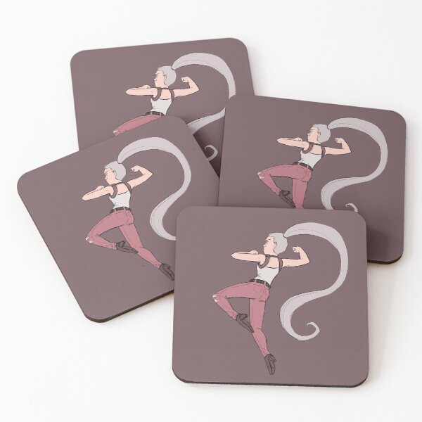 Item preview, Jump Kick Battle Girl in Burgundy Tones designed and sold by PaperRain.