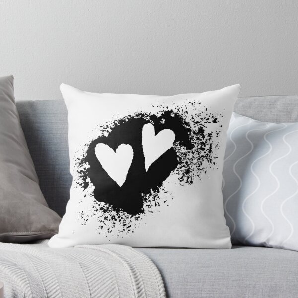 Item preview, Two hearts on grunge stain, black designed and sold by Mhea.