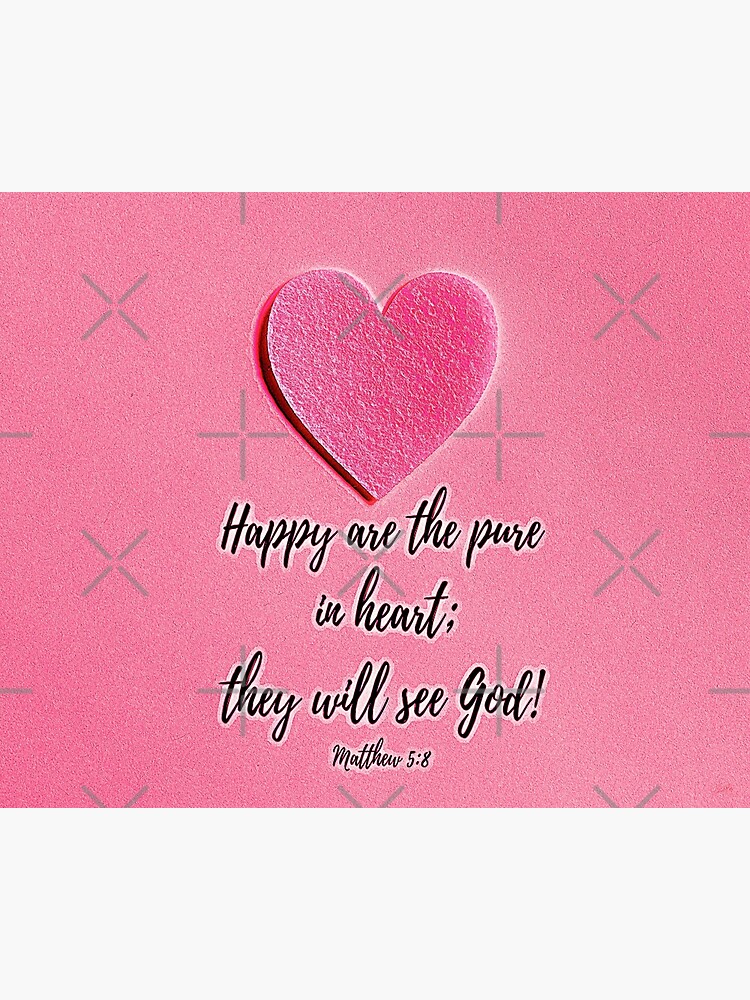 "Happy are the pure in heart" Poster for Sale by Flaviopictart Redbubble
