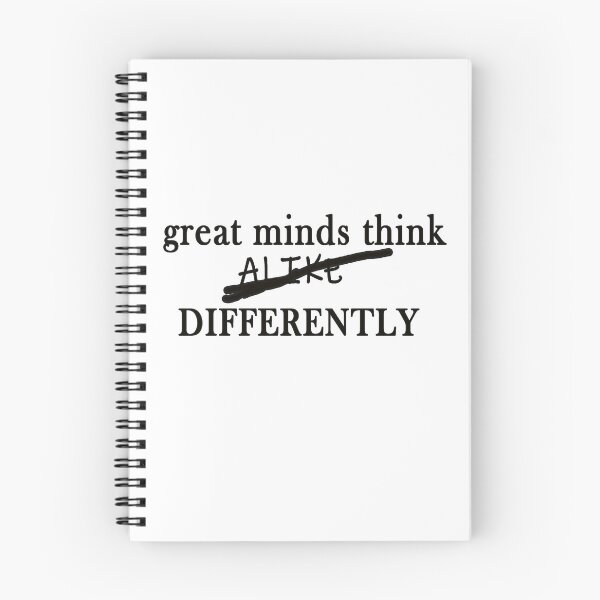 Item preview, Great minds think alike/diffrently minds different tshirt/stickers designed and sold by Paintingladycat.