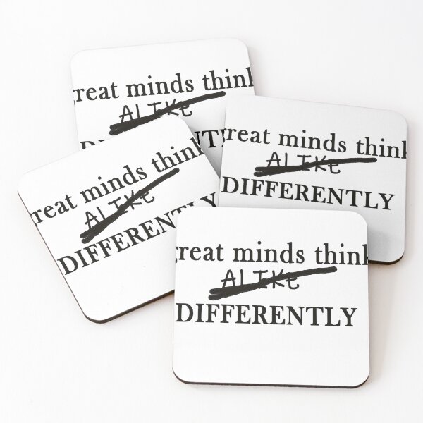 Item preview, Great minds think alike/diffrently minds different tshirt/stickers designed and sold by Paintingladycat.