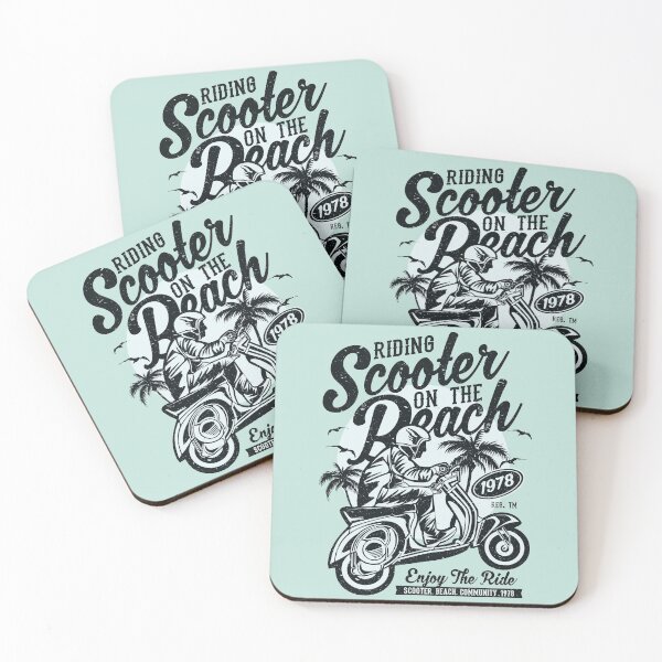 Item preview, Riding Scooter on the Beach designed and sold by lunegreiros.