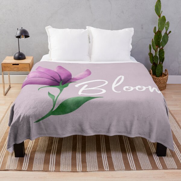 Item preview, Bloom - Purple Flower - Flowers Blooming - White Font designed and sold by JLCole.